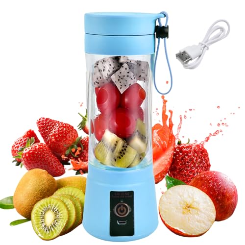 Tragbarer Mixer persönlicher MiniMixer Shakes Smoothies Ice Jucier Cup Starke Power Wiederaufladbar Blender Handheld Elektrischer Fruchtmixer Sechs Klingen Mixer für Zuhause Büro Sport Reisen Outdoor von FOCCTS