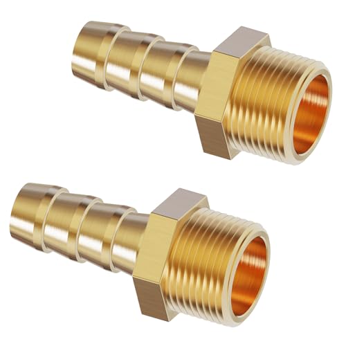 FOCMKEAS 2 Stück Messing-Schlauchstutzen, 5/16 Zoll Widerhaken x 1/8 Zoll PT Außengewinde, Messing, Widerhaken, Luftschlauch, Reparaturverbinder für Verbindungsszenarien, Luft, Gas, Heizöl, (geeignet FOCMKEAS 2 Stück Messing-Schlauchstutzen, 5/16 Zoll Widerhaken x 1/8 Zoll PT Außengewinde, Messing, Widerhaken, Luftschlauch, Reparaturverbinder für Verbindungsszenarien, Luft, Gas, Heizöl, (geeignet von FOCMKEAS