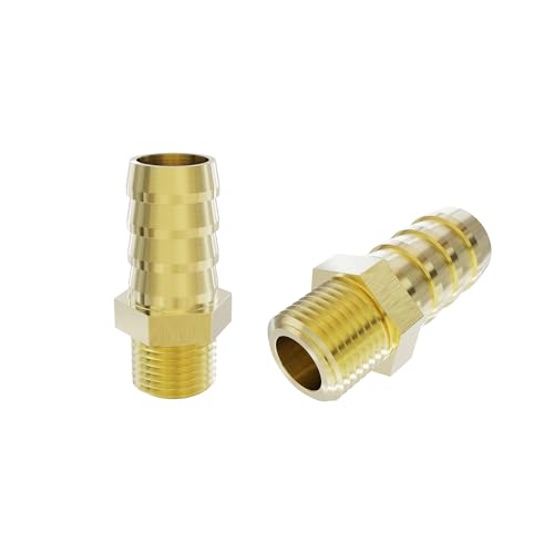 FOCMKEAS Messing-Schlauchstutzen, metrischer M14-1,5-Stecker auf Widerhaken, Schlauch-ID 10 mm, Widerhaken-Schlauchverschraubung, Außengewinde-Schläuche, Stutzen-Adapter-Anschluss FOCMKEAS Messing-Schlauchstutzen, metrischer M14-1,5-Stecker auf Widerhaken, Schlauch-ID 10 mm, Widerhaken-Schlauchverschraubung, Außengewinde-Schläuche, Stutzen-Adapter-Anschluss von FOCMKEAS