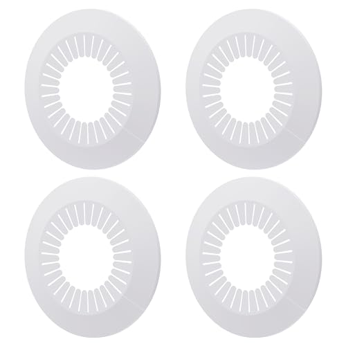 FOCMKEAS 4 Stück Rohrabdeckung Dekoration, passend für 60–78 mm Rohr PP-Kunststoff Flanschen Wasserrohrabdeckung Dekoration, Rosette Rohrkragen für Wandrohr-Dekoration, Weiß FOCMKEAS 4 Stück Rohrabdeckung Dekoration, passend für 60–78 mm Rohr PP-Kunststoff Flanschen Wasserrohrabdeckung Dekoration, Rosette Rohrkragen für Wandrohr-Dekoration, Weiß von FOCMKEAS