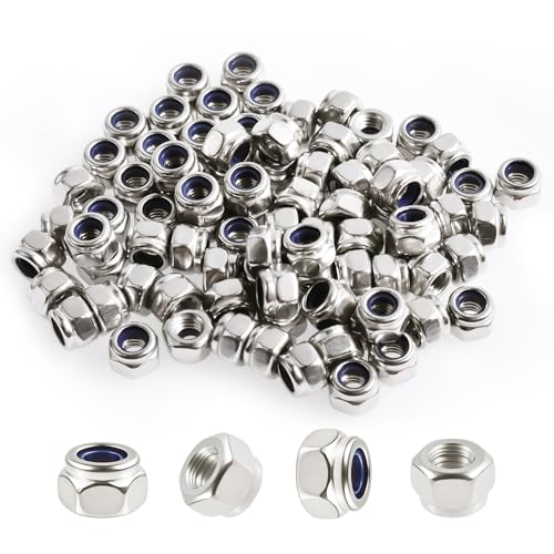 FOCMKEAS 50 Stück M2,5 x 0,45 mm Nylon eingesetzte Sechskantmuttern, selbstsichernde Mutter, 304 Edelstahl mit Nylon-Einsatz, selbstklemmend, einfarbig, Vollgewinde für Möbel-Reparatur, Heimwerker FOCMKEAS 50 Stück M2,5 x 0,45 mm Nylon eingesetzte Sechskantmuttern, selbstsichernde Mutter, 304 Edelstahl mit Nylon-Einsatz, selbstklemmend, einfarbig, Vollgewinde für Möbel-Reparatur, Heimwerker von FOCMKEAS