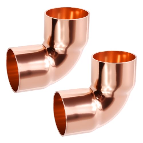 FOCMKEAS 90-Grad-Winkel-Kupferverschraubung, 22,2 mm ID, 90-Grad-Kupferverbinder für HVAC-Kühlgeräte, HVAC-Armaturen, 2 Stück FOCMKEAS 90-Grad-Winkel-Kupferverschraubung, 22,2 mm ID, 90-Grad-Kupferverbinder für HVAC-Kühlgeräte, HVAC-Armaturen, 2 Stück von FOCMKEAS