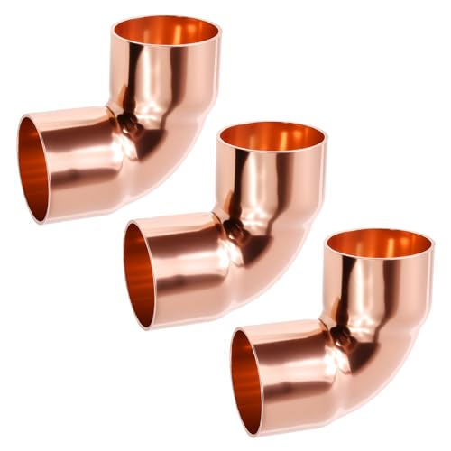 FOCMKEAS 90-Grad-Winkel-Kupferverschraubung, 25,4 mm ID, 90-Grad-Kupferverbinder für HVAC-Kühlgeräte, HVAC-Armaturen, 3 Stück FOCMKEAS 90-Grad-Winkel-Kupferverschraubung, 25,4 mm ID, 90-Grad-Kupferverbinder für HVAC-Kühlgeräte, HVAC-Armaturen, 3 Stück von FOCMKEAS