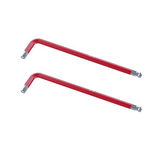 FOCMKEAS Innensechskantschlüssel, SAE-Innensechskantschlüssel, L-förmig, langer Arm, S2-Stahl, Rot, 2 Stück FOCMKEAS Innensechskantschlüssel, SAE-Innensechskantschlüssel, L-förmig, langer Arm, S2-Stahl, Rot, 2 Stück von FOCMKEAS