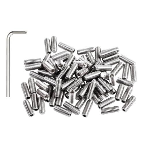 FOCMKEAS Innensechskantschrauben mit Innensechskant, M3 x 8 mm, 304 Edelstahl, Inbusschrauben mit Sechskantschlüssel für Wartung zu Hause, Präzisionsinstrumente und Industrieausrüstung, 50 Stück von FOCMKEAS