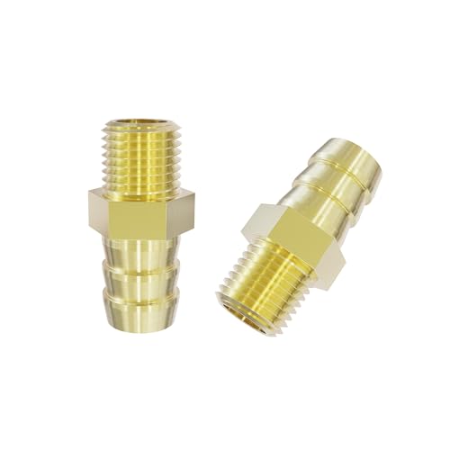 FOCMKEAS Messing-Schlauchstutzen, metrischer M6-1-Stecker auf Widerhaken, Schlauch-ID 6 mm, Widerhaken-Schlauchverschraubung, Außengewinde-Schläuche, Widerhaken-Adapter-Anschluss FOCMKEAS Messing-Schlauchstutzen, metrischer M6-1-Stecker auf Widerhaken, Schlauch-ID 6 mm, Widerhaken-Schlauchverschraubung, Außengewinde-Schläuche, Widerhaken-Adapter-Anschluss von FOCMKEAS