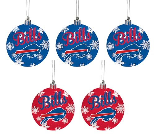 FOCO Buffalo Bills NFL bruchsichere Kugel-Ornamente, 5 Stück von FOCO