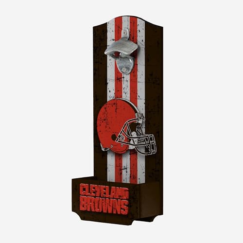 FOCO Cleveland Browns NFL Flaschenöffner-Schild aus Holz von FOCO