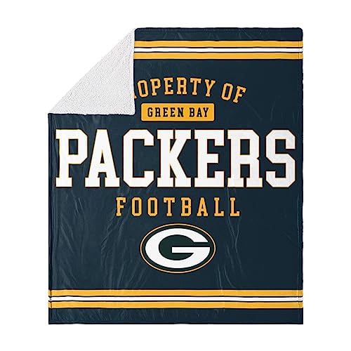 FOCO Green Bay Packers Sherpa-Fleecedecke, 152 x 178 cm von FOCO
