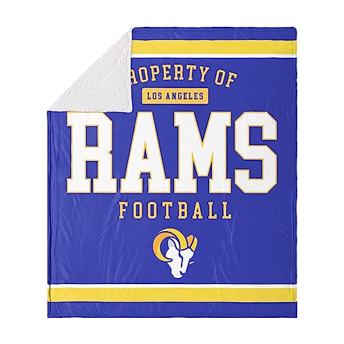 FOCO Los Angeles RAMS Sherpa-Fleecedecke, 152 x 178 cm von FOCO