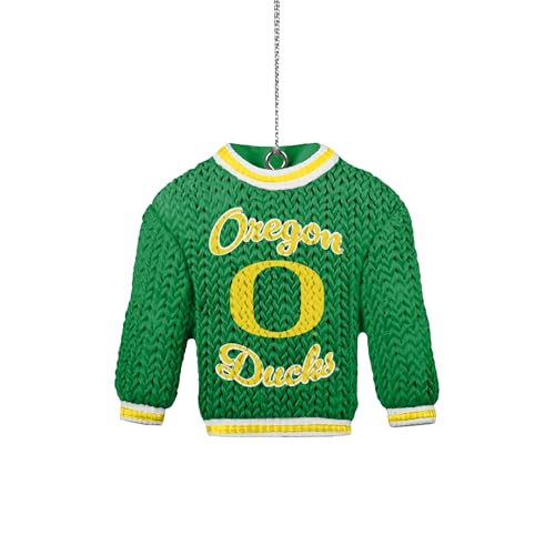 FOCO NCAA Fußball-Urlaubspullover aus Kunstharz, Weihnachtsbaum-Hängeornament (Oregon-Enten) von FOCO