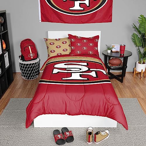 FOCO SAN Francisco 49ERS Steppdecken-Set (Bettdecke und 2 Kissenbezüge) – Doppelbett von FOCO
