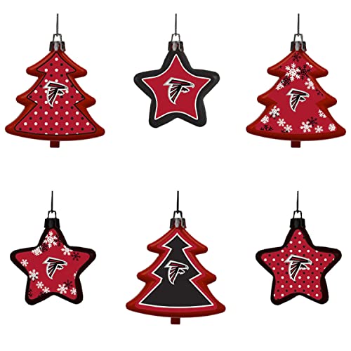 NFL Atlanta Falcons Baumbehang 6-teiliges Ornament Set Tree and Star Weihnachtsbaum Kugeln von FOCO