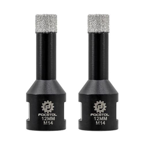 FOCSTOL Diamant Fliesenbohrer 2 Stück 12mm Vakuumgelötete Diamant Lochsäge für Porzellan Keramik Fliese Marmor Granit Stein Quarz M14 Gewinde FOCSTOL Diamant Fliesenbohrer 2 Stück 12mm Vakuumgelötete Diamant Lochsäge für Porzellan Keramik Fliese Marmor Granit Stein Quarz M14 Gewinde von FOCSTOL