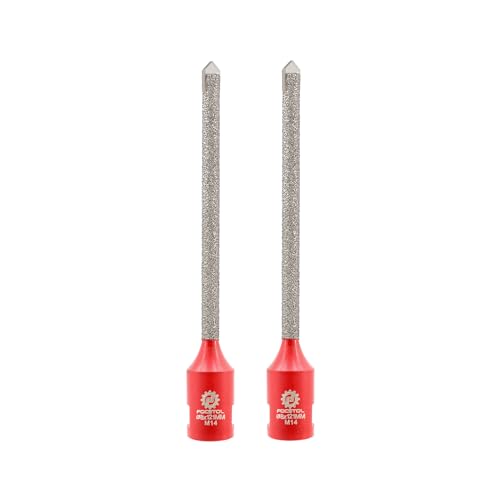 FOCSTOL Diamant Mörtel Hakenbohrer - 2 Stück 8mm x 121mm Diamant Mörtelfräser mit Hartmetallbestückung für Mörtelentfernung und Fugenhobeln Mauerwerk Stein Ziegel Entfernung von FOCSTOL