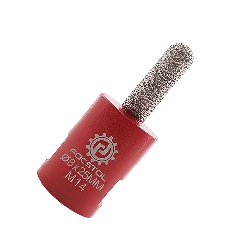 FOCSTOL Diamant Mörtelfräser - 8mm x 25mm Diamant Mörtel Hakenbohrer für Mörtel Rechen Tuck Zeigt Mauerwerk Stein Ziegelentfernung M14 Gewinde von FOCSTOL