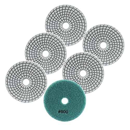FOCSTOL Diamant Nass Polierscheiben - 6 Stück 100mm Körnung 800 Diamant Schleifpad für Granit Marmor Kunststein Quarz für Winkelschleifer FOCSTOL Diamant Nass Polierscheiben - 6 Stück 100mm Körnung 800 Diamant Schleifpad für Granit Marmor Kunststein Quarz für Winkelschleifer von FOCSTOL