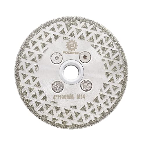 FOCSTOL Diamant Trennscheibe 100mm - Diamant Fliesenscheibe zum Schneiden und Schleifen von Granit Marmor Porzellan Keramikfliesen Quarz M14 Gewinde von FOCSTOL