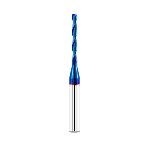 FOCSTOL Spiralnutfräser 3mm Kompression - Fräser CNC Spiralfräser, Upcut Spiralfräser Router Bit mit Nano-Blau-Beschichtung zum Nuten und Schnitzen von Holz von FOCSTOL