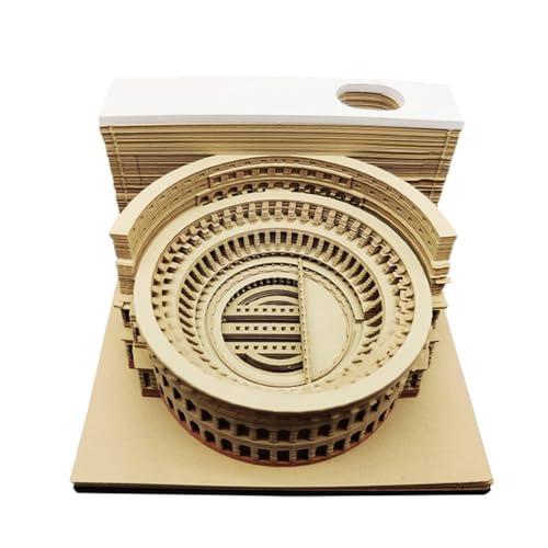 3D Kalender, 3D-Kalender 2026, Papierschnitzkunst, Notizblock, Dekoration, Geschenk, 10 x 10 x 5,2 cm von FOELANNE