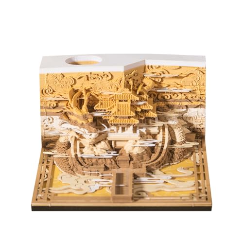 3D Kalender, 3D-Kunstkalender 2026, Notizblock mit Papierschnitzerei von FOELANNE