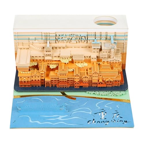 3D Kalender, 3D Tear Away Kalender 2026 Papier Carving Art Nicht-klebrige Memo Pad for Büro von FOELANNE