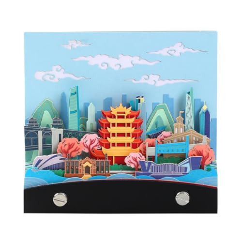 3D Kalender, Timepiece Tear Away 3D-Kunstkalender 2026 Stadt-Sehenswürdigkeiten Notizblock for Home Office Decor von FOELANNE