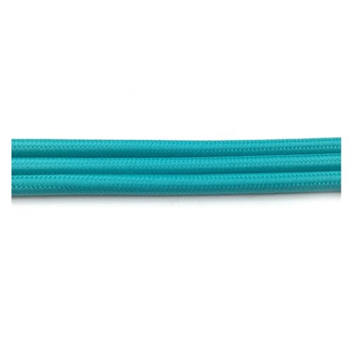Alte Kabel, Kupfergeflochtenes Pendelleuchtenkabel, mehrfarbig, 3–10 Meter, Durchmesser 5,5–5,8 mm, max. 300 V, 300 W(Turquoise,5meter) von FOELANNE