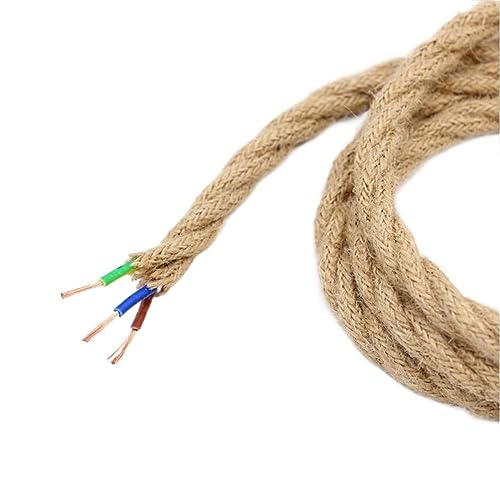 Alte Kabel, PVC-Hanfseil verdrehtes Kabel 0,75 mm² 2/3 Kern for DIY Pendelleuchten 300 V mehrere Größen(2 Core) von FOELANNE