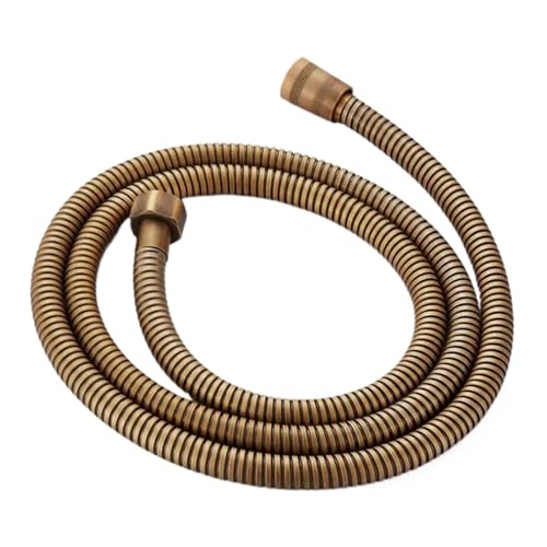Anti-Verknappung Duschschläuche, Edelstahl-Brauseschlauch, doppelt verriegelt, universelle Passform, mehrfarbig, 1,5 m(Bronze) von FOELANNE