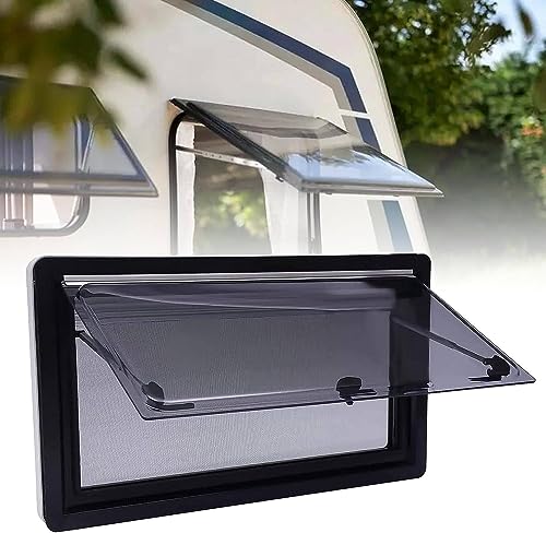 Autofenster, Wohnmobil-Lüftungsfenster mit Doppelverglasung und Klappfunktion, mit Jalousien und Fliegengittern for Wohnmobile, mehrere Größen(900mm*450mm) von FOELANNE