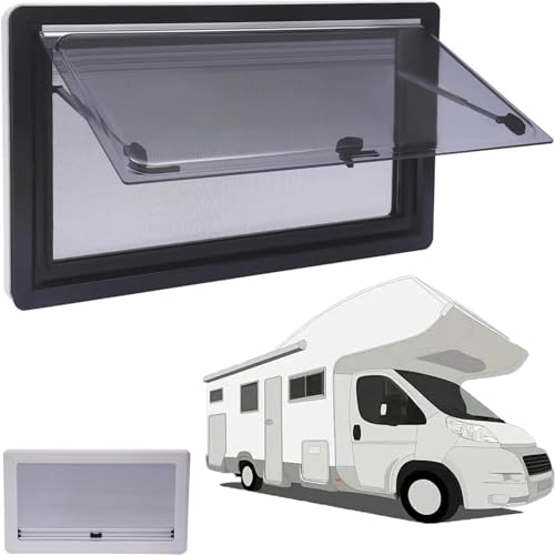 Autofenster, Wohnmobilfenster mit integriertem Rollo, Fliegengitter, Außenschiebefenster, mehrere Größen(900 * 500mm) von FOELANNE