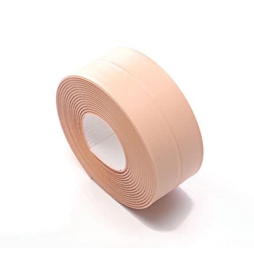 Badezimmerversiegelung Klebeband selbst klebt, Bad Küche PVC Selbstklebende Dichtungsstreifen Multicolor(Light Pink) von FOELANNE