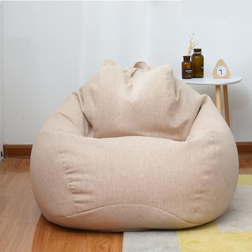 Beutel Stühle, Aufbewahrungsbox for ausgestopfte Plüschtiere, Kleider-Organizer, Sitzboden, Faltbarer Leinenstuhl, Sofabezug (ohne Füllung)(7,80X90cm) von FOELANNE