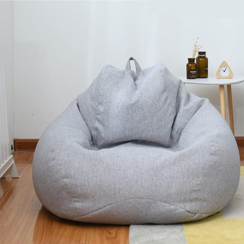Beutel Stühle, Aufbewahrungsbox for ausgestopfte Plüschtiere, Kleider-Organizer, Sitzboden, Faltbarer Leinenstuhl, Sofabezug (ohne Füllung)(8,90X110cm) von FOELANNE