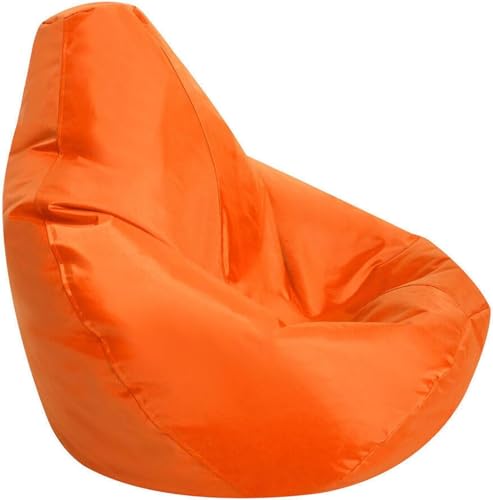 Beutel Stühle, Bezug for Lazy Sofas (ohne Füllmaterial), Aufbewahrung for Kuscheltiere, Haustiere, Hunde/Katzen, Lazy Beds, waschbarer Bezug aus Oxford-Stoff for Liegesitze(Orange,Small) von FOELANNE