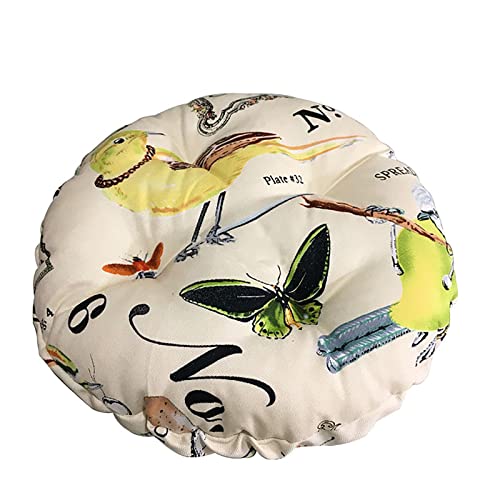 FOELANNE Die Stühle des Essensstücks, Rundes Sitzkissen mit Bändern, 7 cm dick, Mehrfarbig, mehrere Größen(A,Diameter:25cm(10inch)) von FOELANNE