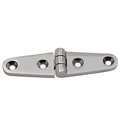 Edelstahl-Türscharniere, 316 Edelstahl-Bänderscharnier 25 x 100 mm mit 4 Löchern for Innen- und Schiffstüren von FOELANNE