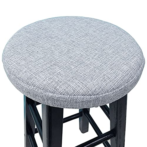FOELANNE Die Stühle des Essensstücks, Rundes Stuhlkissen aus Baumwollleinen, Mehrfarbig, mehrere Größen(Grey,30x30x2cm) von FOELANNE