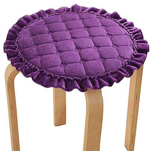 FOELANNE Die Stühle des Essensstücks, Stuhl- und Hockerkissen, Mehrfarbig, mehrere Größen(Purple,34x34x2.5cm(13x13x1inch)) von FOELANNE