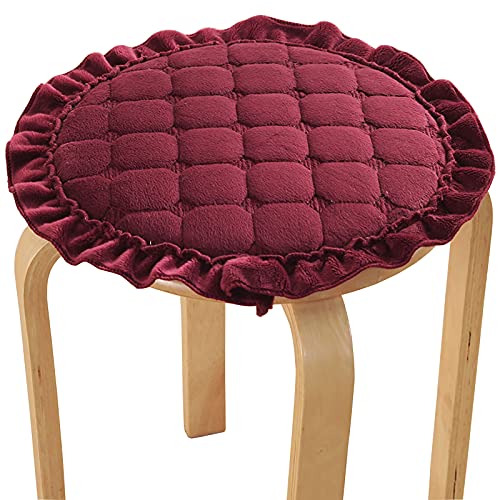 FOELANNE Die Stühle des Essensstücks, Stuhl- und Hockerkissen, Mehrfarbig, mehrere Größen(Wine Red,50x50x2.5cm(20x20x1inch)) von FOELANNE