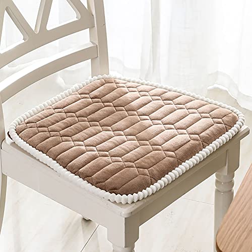 FOELANNE Die Stühle des Essensstücks, Stuhlkissen mit Bändern, Mehrfarbig, mehrere Größen(Brown,43x46cm(17x18inch)) von FOELANNE