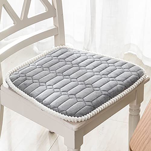 FOELANNE Die Stühle des Essensstücks, Stuhlkissen mit Bändern, Mehrfarbig, mehrere Größen(Grey,43x46cm(17x18inch)) von FOELANNE