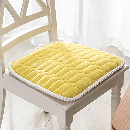 FOELANNE Die Stühle des Essensstücks, Stuhlkissen mit Bändern, Mehrfarbig, mehrere Größen(Yellow,43x46cm(17x18inch)) von FOELANNE