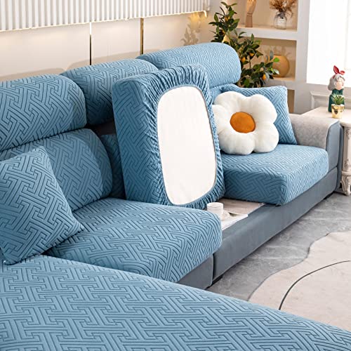 Flexible Couch-Kissen, Sofakissenbezüge for 1-, 2- und 3-Sitzer-Ecksofa in L-Form, Mehrfarbig, mehrere Größen(Bluea,Backrest-L(80-110cm)) von FOELANNE