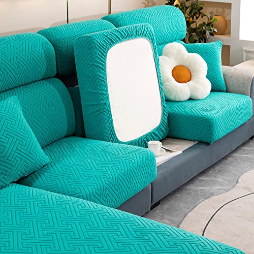 Flexible Couch-Kissen, Sofakissenbezüge for 1-, 2- und 3-Sitzer-Ecksofa in L-Form, Mehrfarbig, mehrere Größen(Bluec,3-Seater-X(135-165cm)) von FOELANNE