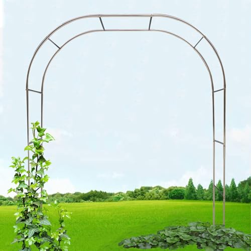 Gartenschau, Edelstahl-Gartenlauben-Spalier, Hochzeitsbogen-Hintergrundständer, mehrere Größen, 7,5–7,9 Fuß Höhe, 3,9–11,5 Fuß Breite(220 * 240cm) von FOELANNE