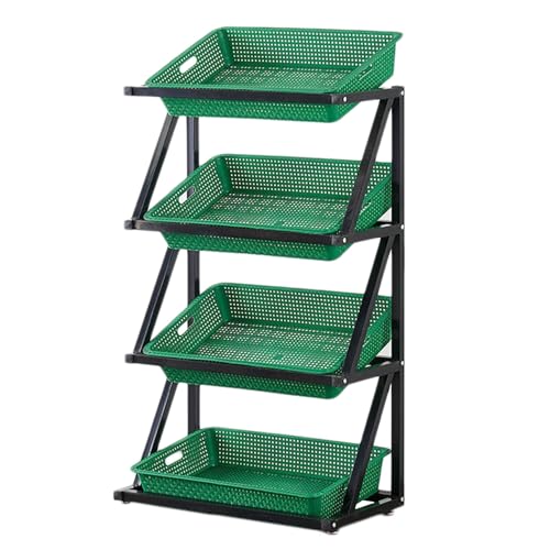 Gemüse, Metallsupermarkt-Erzeugnis-Lagerpräsentationsständer, mehrere Größen(4 shelf - 65x35x120cm) von FOELANNE