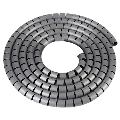 Kabel abzuräumen, Spiralwickelkabel Drahtschutzabdeckung Rohrleitungsorganisator Rohrschutz 1 Meter Mehrere Größen Multicolor(Grey,16mm inside diameter) von FOELANNE