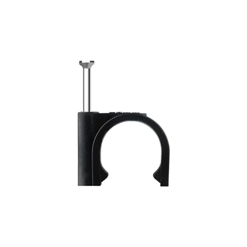 Kabelklammern, Kabeldraht-Nagelclips, mehrfarbig, mehrere Größen, 100 Stück(Black,9mm) von FOELANNE